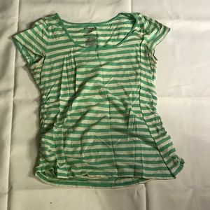 Green and White stripped shirt